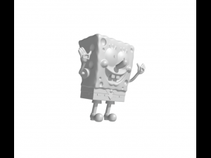 Spongebob Squarepants Action Figure - Toy - Nobody Cares 3D Принт Модель
