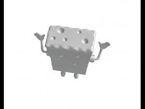 Spongebob Squarepants Action Figure - Toy - Nobody Cares 3D Принт Модель