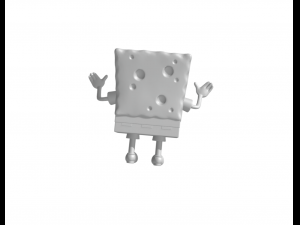Spongebob Squarepants Action Figure - Toy - Nobody Cares 3D Принт Модель