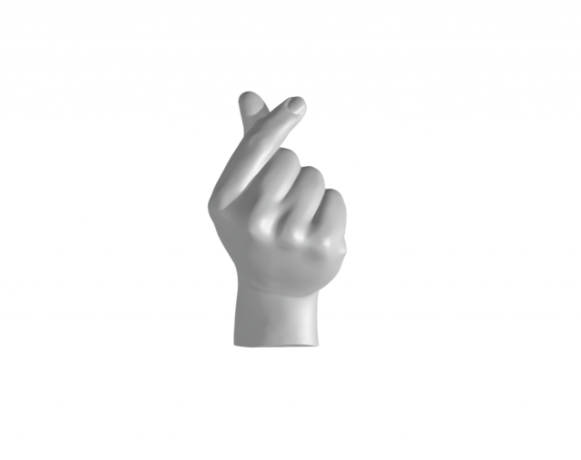 Finger Heart - Hand heart - Lover 3D Принт Модель .c4d .max .obj .3ds .fbx .stl .blend 