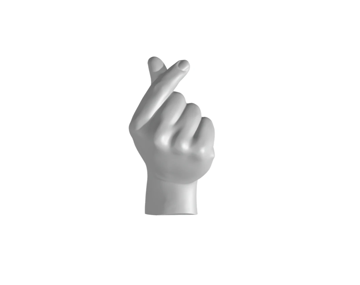 Finger Heart - Hand heart - Lover 3D Print Model .c4d .max .obj .3ds .fbx .stl .blend 