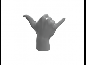 The shaka sign - hand hang loose - Yo Brother 3D Baskı Modeli