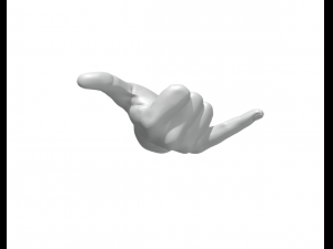 The shaka sign - hand hang loose - Yo Brother 3D Baskı Modeli