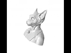 Half body Cat Man - Lord Cat - Gentless Sphynxs 3D Print Model