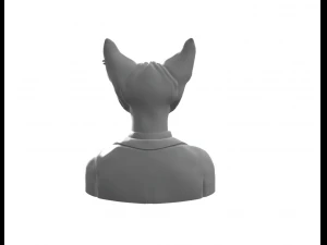 Half body Cat Man - Lord Cat - Gentless Sphynxs 3D Print Model