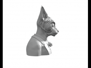 Half body Cat Man - Lord Cat - Gentless Sphynxs Modello di stampa 3D