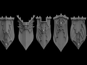 AOS War Hammer Fantasy replacemente icon shield Pack Vampires 3D Print Model