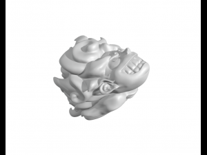 Head Luffy gear 5 One Piece keychain 3D-Druckmodell