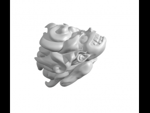 Head Luffy gear 5 One Piece keychain 3D-Druckmodell