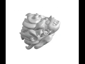 Head Luffy gear 5 One Piece keychain 3D Print Model