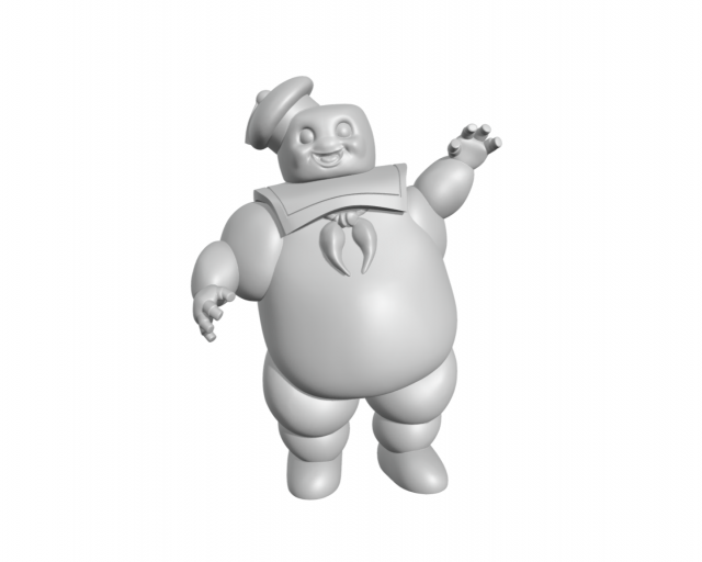 Marshmallow Man Stay Puft 3D Baskı Modeli .c4d .max .obj .3ds .fbx .stl .blend 