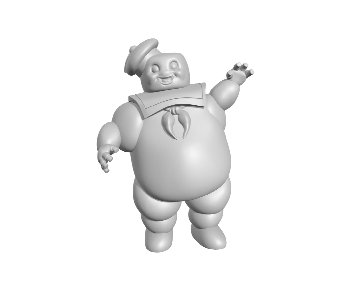 Marshmallow Man Stay Puft 3D Print Model .c4d .max .obj .3ds .fbx .stl .blend 