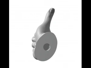 The okay sign - hand ok - anatomy with joint to use it as a coat hanger 3D Print Model