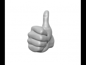 The okay sign - hand ok - anatomy with joint to use it as a coat hanger 3D Print Model