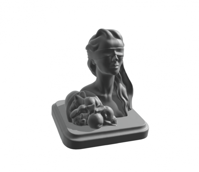 Lady goddess luck - blindfolded 3D-Druckmodell .c4d .max .obj .3ds .fbx .stl .blend 