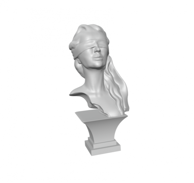 Lady goddess luck - blindfolded 3D Print Model .c4d .max .obj .3ds .fbx .stl .blend 
