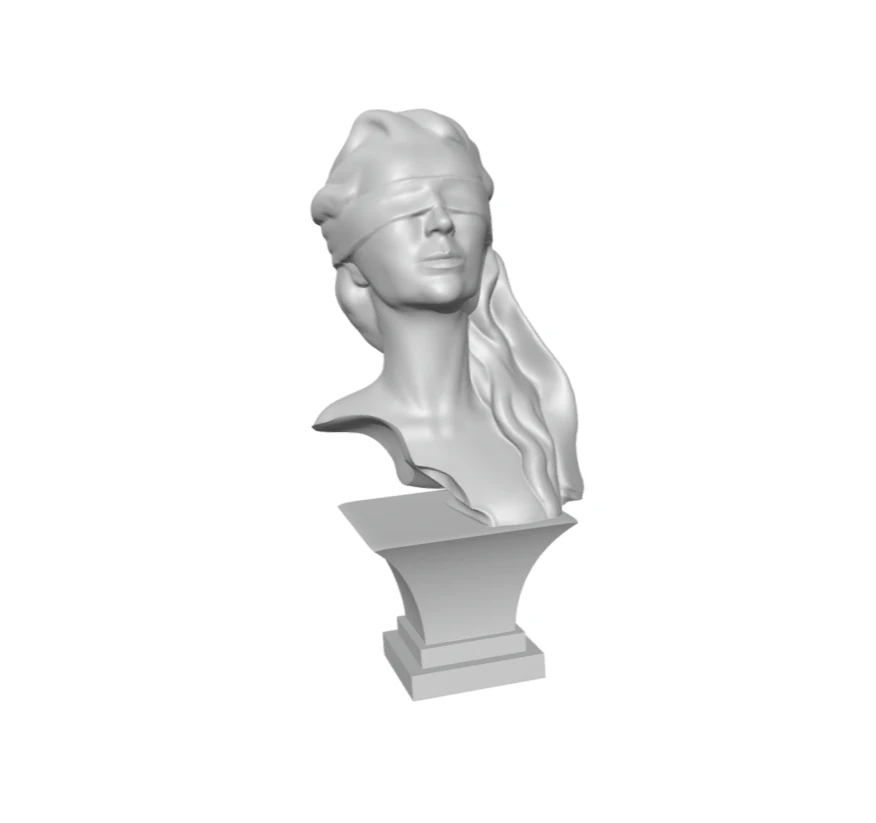Lady goddess luck - blindfolded 3D Print Model .c4d .max .obj .3ds .fbx .stl .blend 