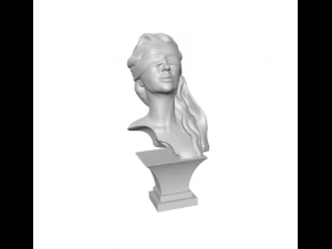 Lady goddess luck - blindfolded 3D Print Model