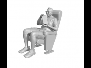 Man with popcorn - Watching cinema 3D Принт Модель