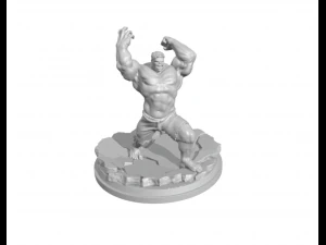 Hulk smash action figure with base 3D Print Model
