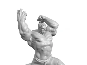 Hulk smash action figure with base 3D Print Model