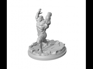 Hulk smash action figure with base 3D Print Model