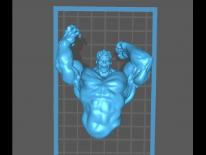 Hulk smash action figure with base modular Modèles 3D en vedette