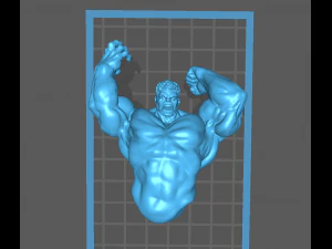 Hulk smash action figure with base modular 3D Print Model