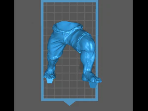 Hulk smash action figure with base modular 3D Print Model
