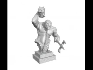 Troll di Moria con piedistallo - Gigante Il signore dell'anello Modello di stampa 3D