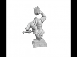 Troll of Moria with pedestal - Giant The lord of the ring 3D Print Model