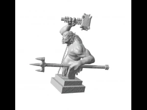 Troll of Moria with pedestal Modular 3D Print Model