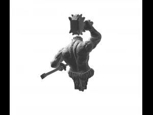 Troll of Moria with pedestal Modular 3D Print Model