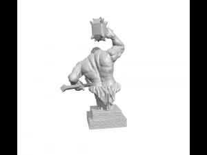 Troll of Moria with pedestal Modular 3D Print Model