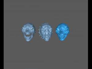 3 TESTE DI TROLL DELLE CAVERNE DEL TESCHIO DI MORIA Modello di stampa 3D