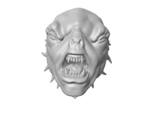 3 HEAD CAVE TROLL OF MORIA SKULL 3D Print Model