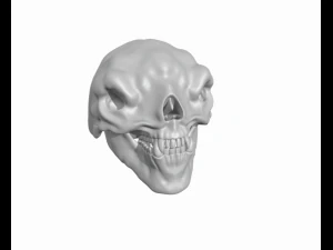 3 HEAD CAVE TROLL OF MORIA SKULL 3D Print Model