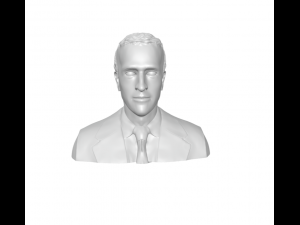 MARK ZUCKERBERG half lenght statue 3D Print Model