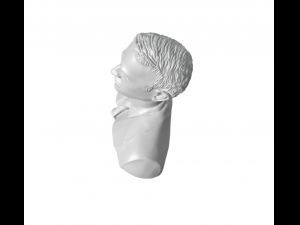 MARK ZUCKERBERG half lenght statue 3D 프린트 모델