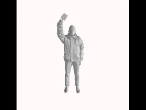 Художник с кистью - иллюстратор 3D Принт Модель