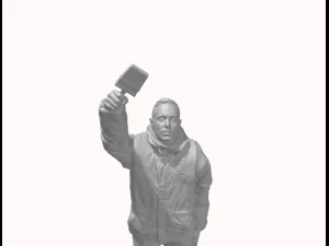 Painter man with brush - Illustrator 3D Print Model
