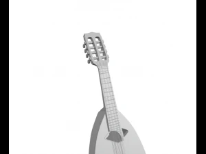 문자열이 있는 만돌리노 기타 나폴리 악기 3D 프린트 모델