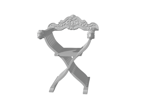 Savonarola - wooden chair with decoration 3D Принт Модель