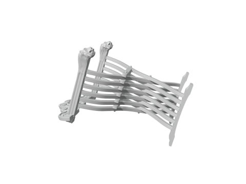 Savonarola - wooden chair with decoration 3D Baskı Modeli