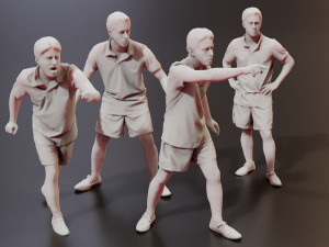 Soccer Players 3D Scan Man 3D Model