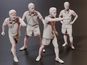 Realistic Soccer Players 3D - Detailed and Render-Ready 3D Model