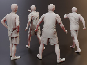 Realistic Soccer Players 3D - Detailed and Render-Ready Modèle 3D
