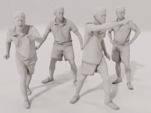 Realistic Soccer Players 3D - Detailed and Render-Ready Modèle 3D