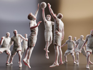 Basketball Players Man Team 3D Scan 3D Model