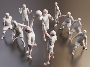 Realistic 3D Mens Basketball Team Blender Compatible Model 3D